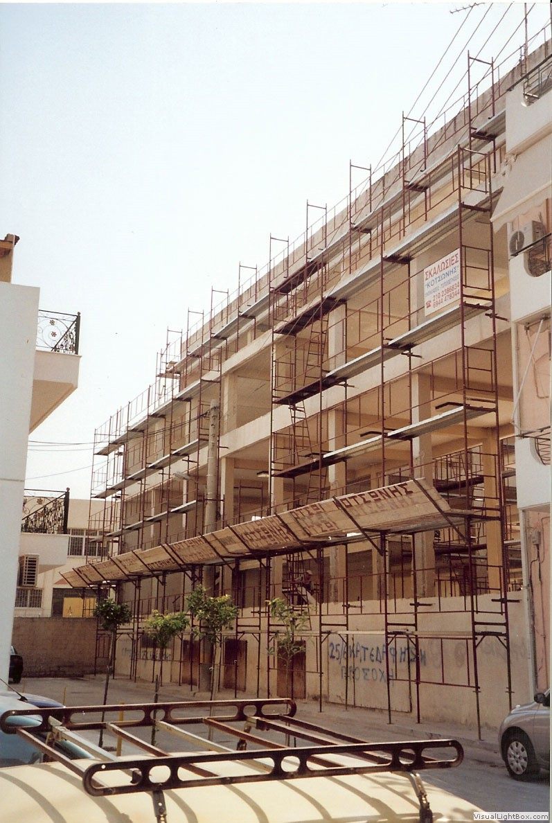 Scaffolding for a facade renovation