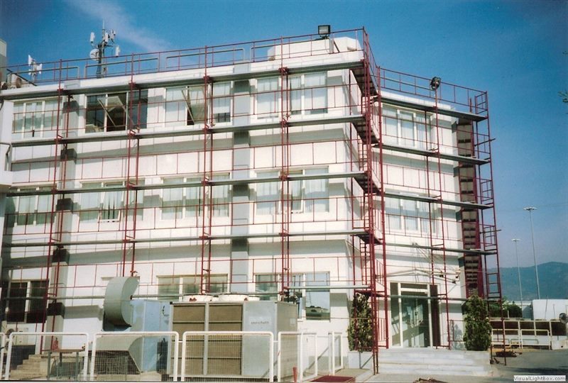 Scaffolding for a facade renovation