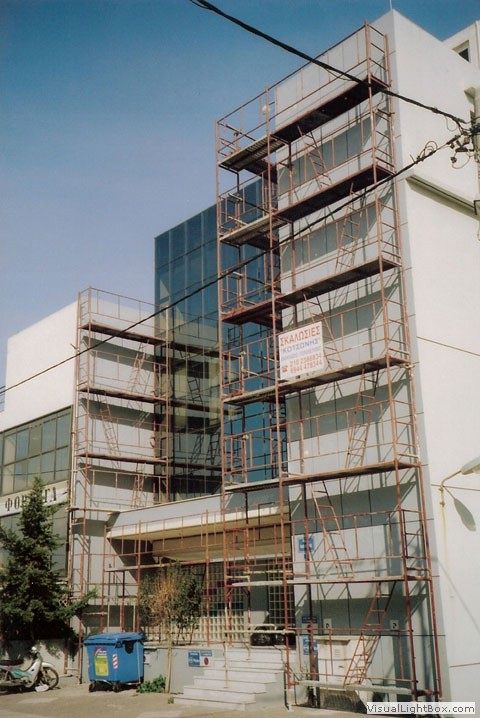 Scaffolding for facade painting