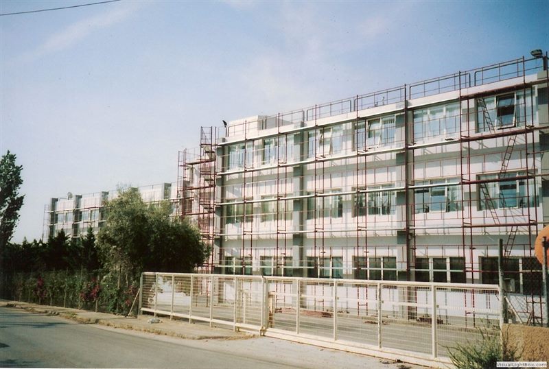 Scaffolding for facade painting