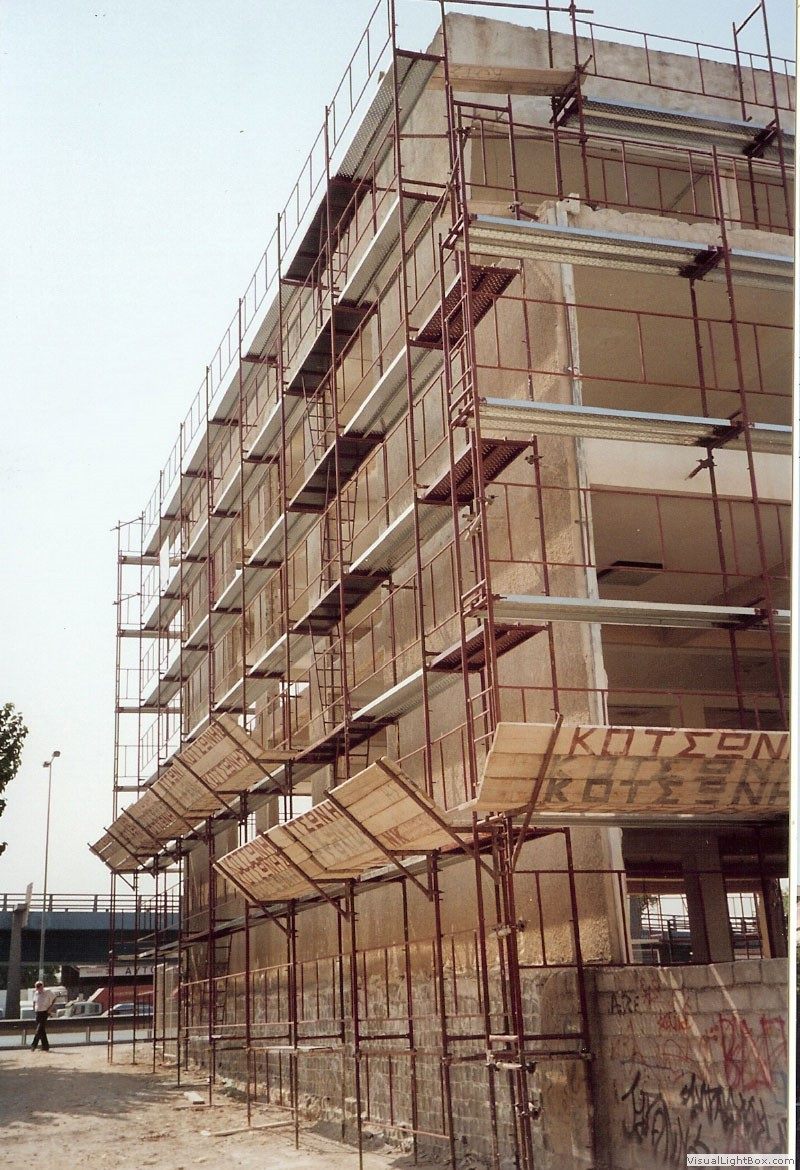 Scaffolding for facade painting