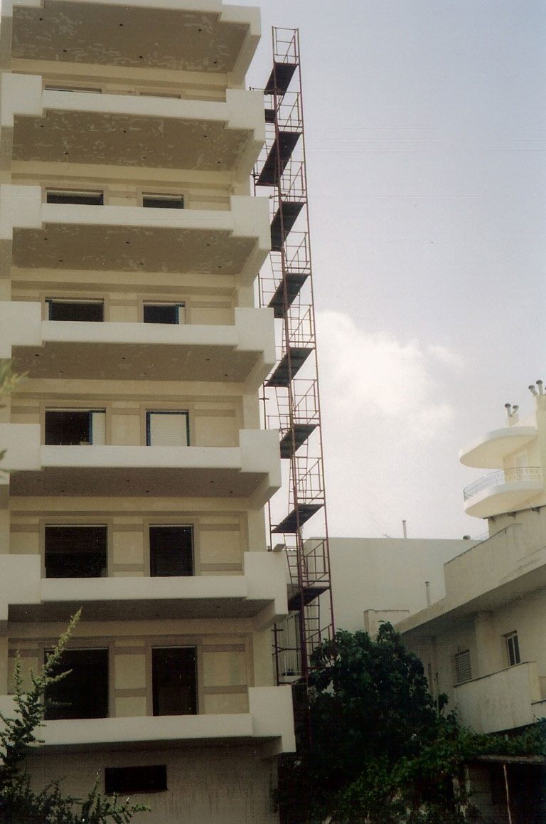 Scaffolding for facade painting
