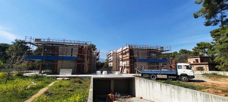 Scaffolding on a residential complex