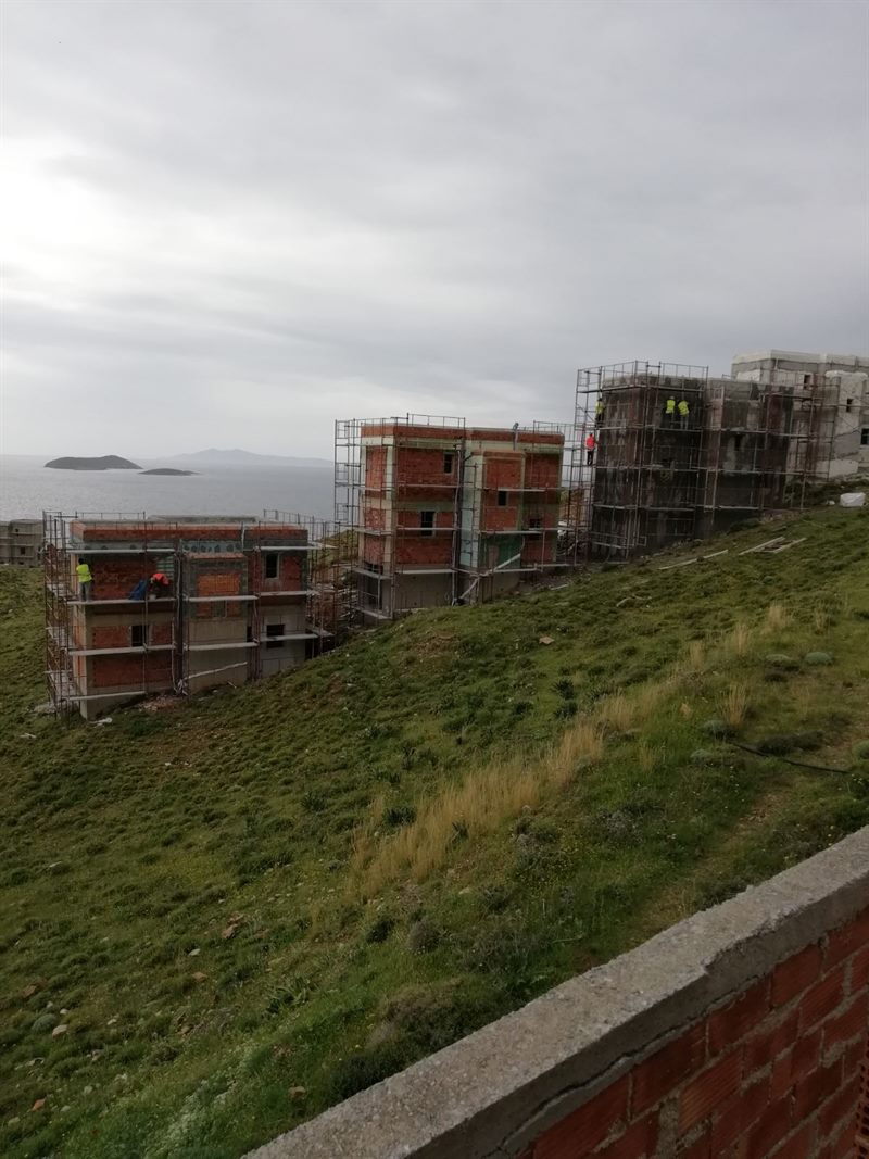 Scaffolding on a residential complex