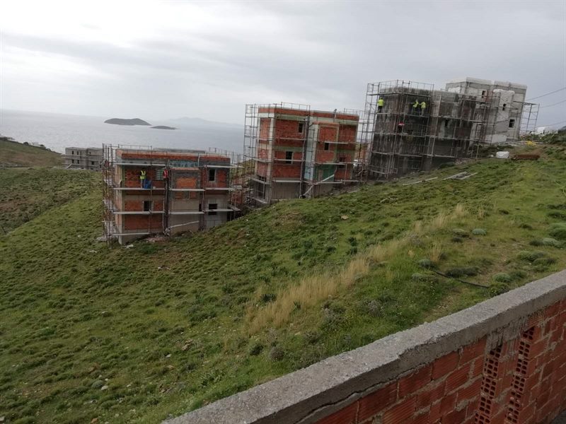 Scaffolding on a residential complex