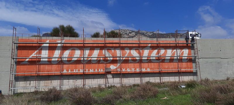 Scaffolding at an industrial site