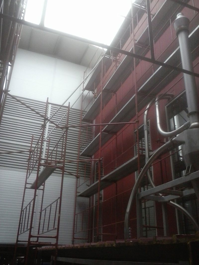 Scaffolding at an industrial site