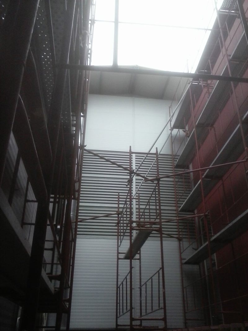 Scaffolding at an industrial site