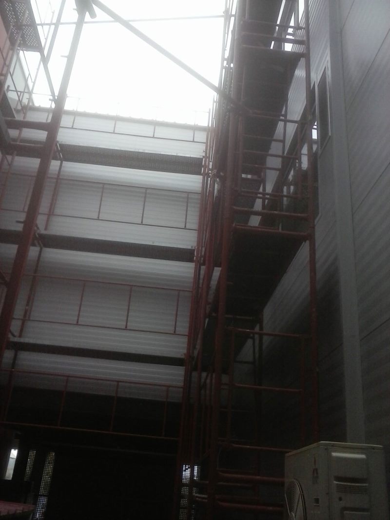 Scaffolding at an industrial site