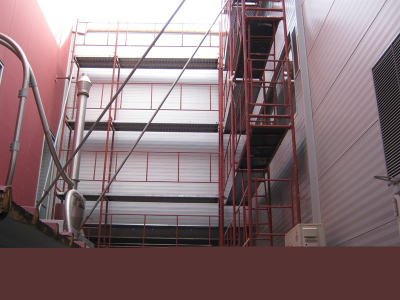 Scaffolding at an industrial site