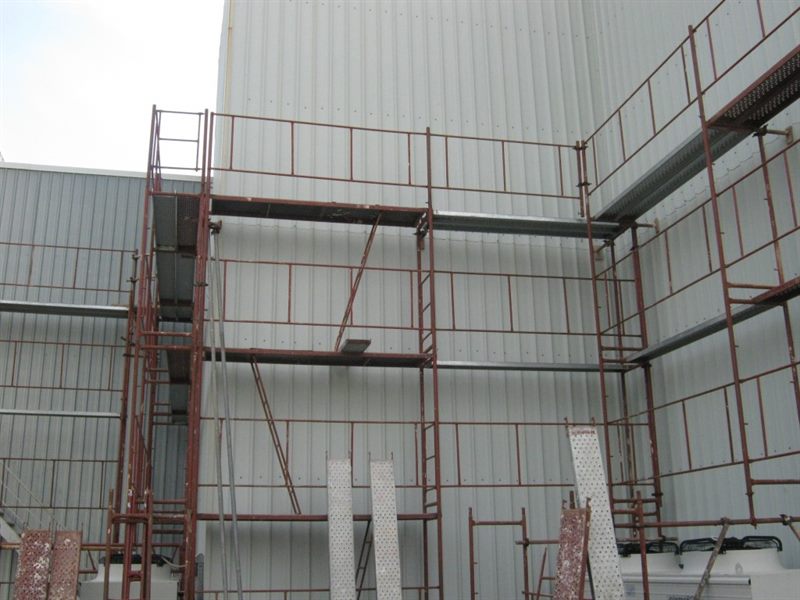 Scaffolding at an industrial site